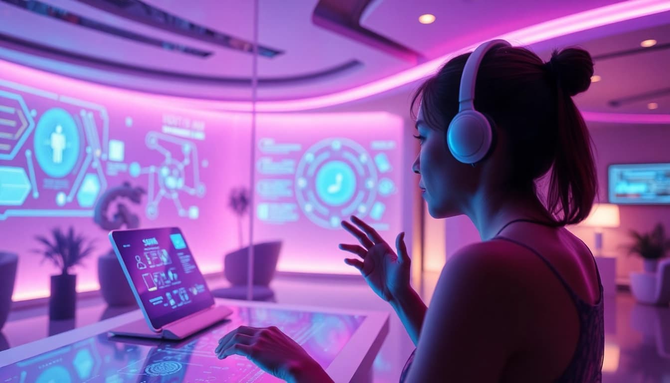 Interactive sex AI technology interface showcasing user engagement and intimacy.