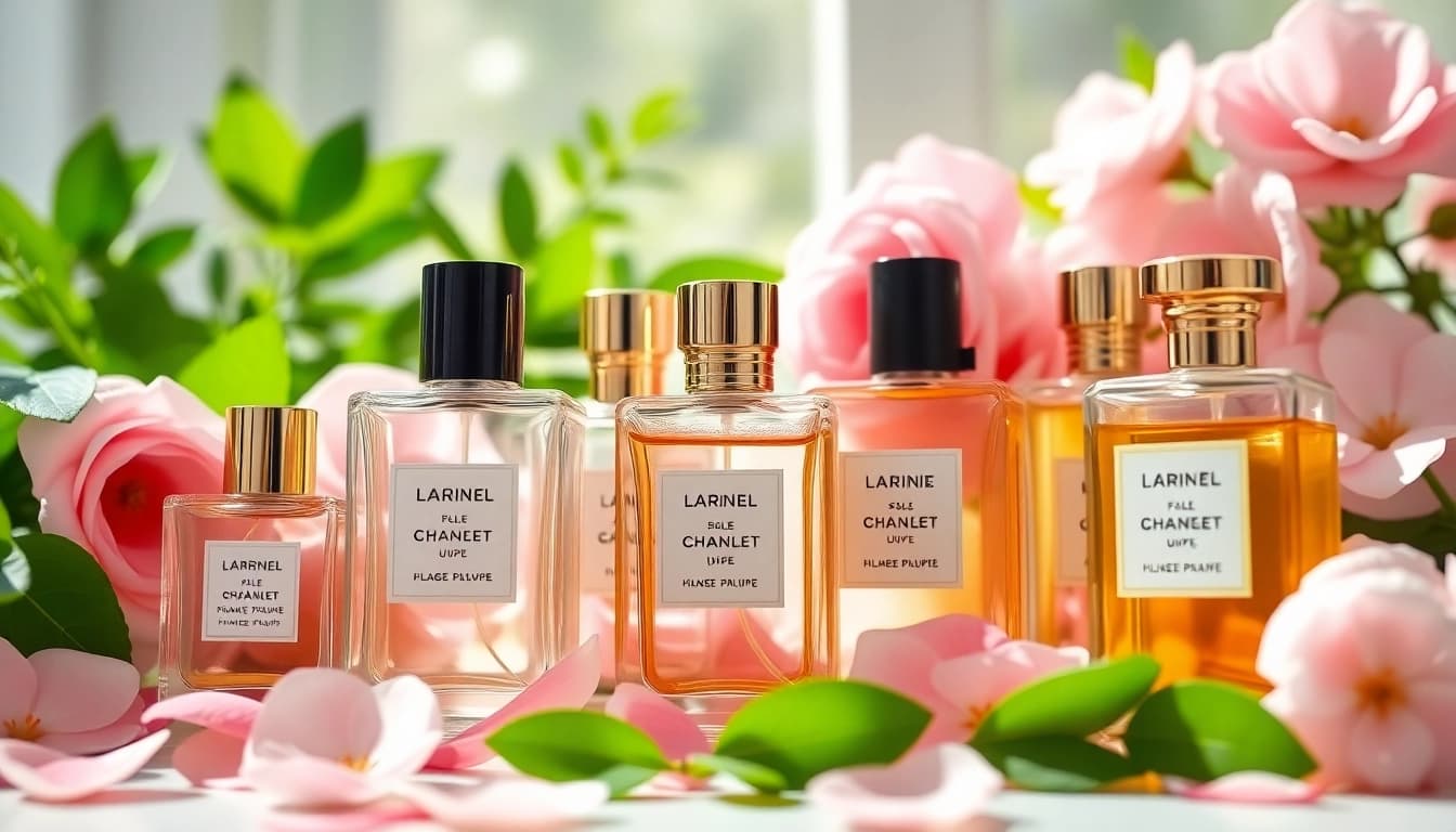 دلائل رایحه های وب سایت دُپ های عطر با بطری های زیبا و گل های خوشبوی طبیعت