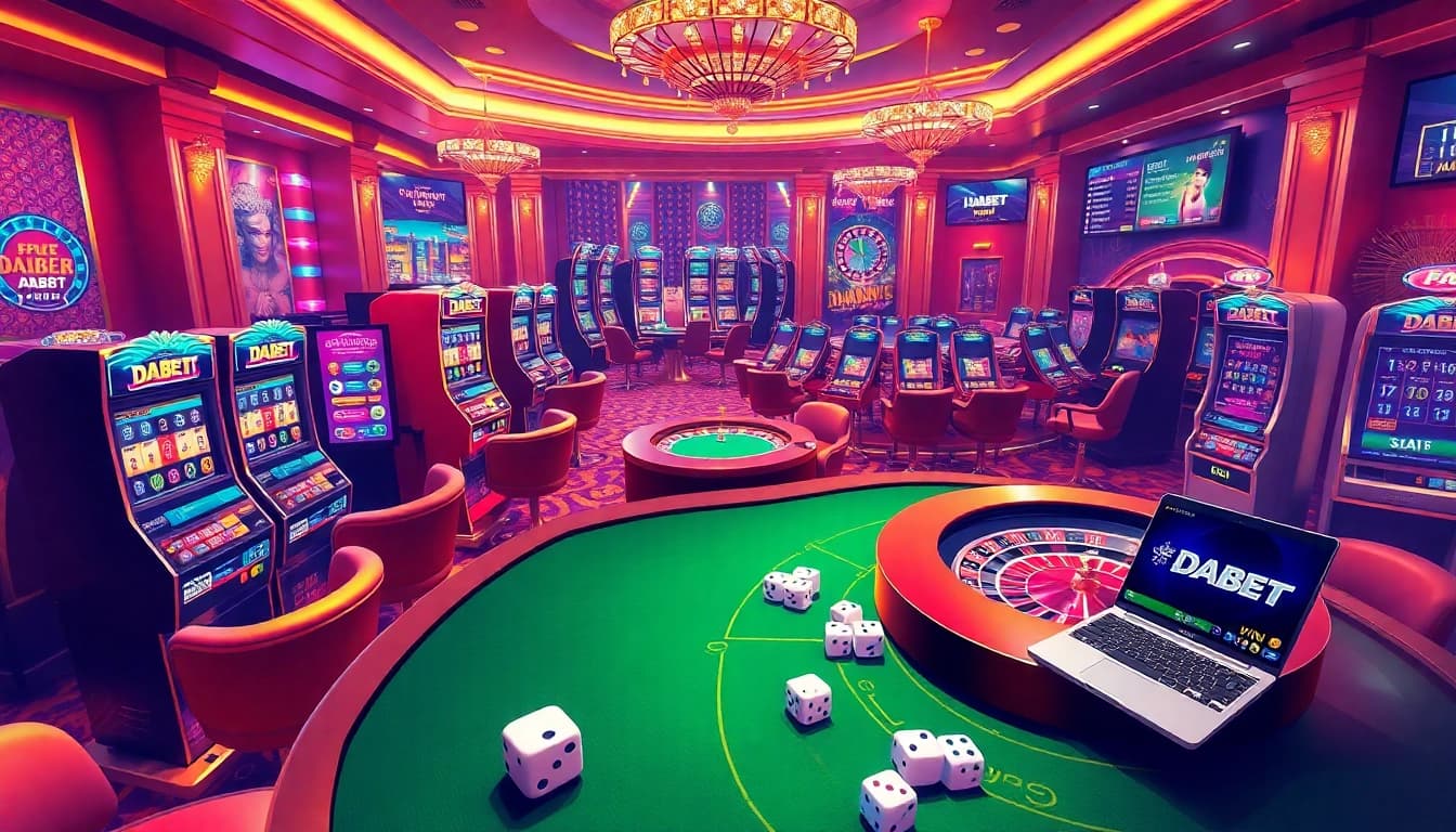 Experience the excitement of online gaming at https://dabet.homes with vibrant casino tables and slots.