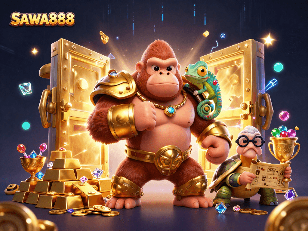 Win big with SAWA888 at this exciting online casino featuring dynamic characters and dazzling treasures.