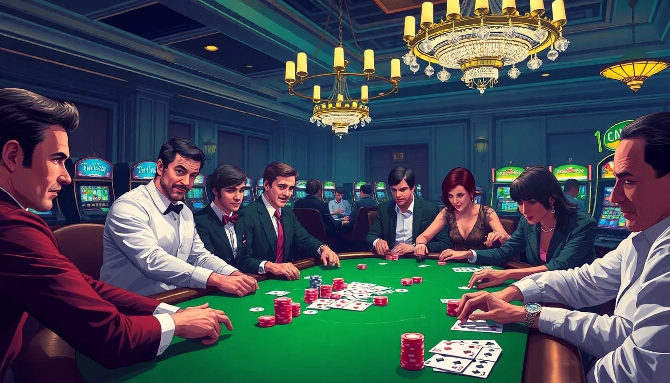 Experience the thrill of poker as dirty ai enhances gameplay strategies in a vibrant casino scene.
