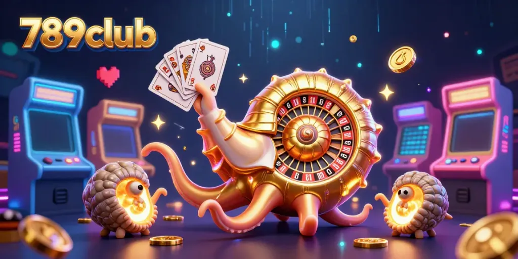 Experience the thrill of 789club with a dynamic illustration featuring ancient gaming elements.