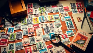 Discover vibrant discounted postage stamps that showcase rich history and value in a beautifully organized collection.