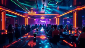 Club sxm nightlife at Club Noir featuring vibrant performers and luxurious ambiance.