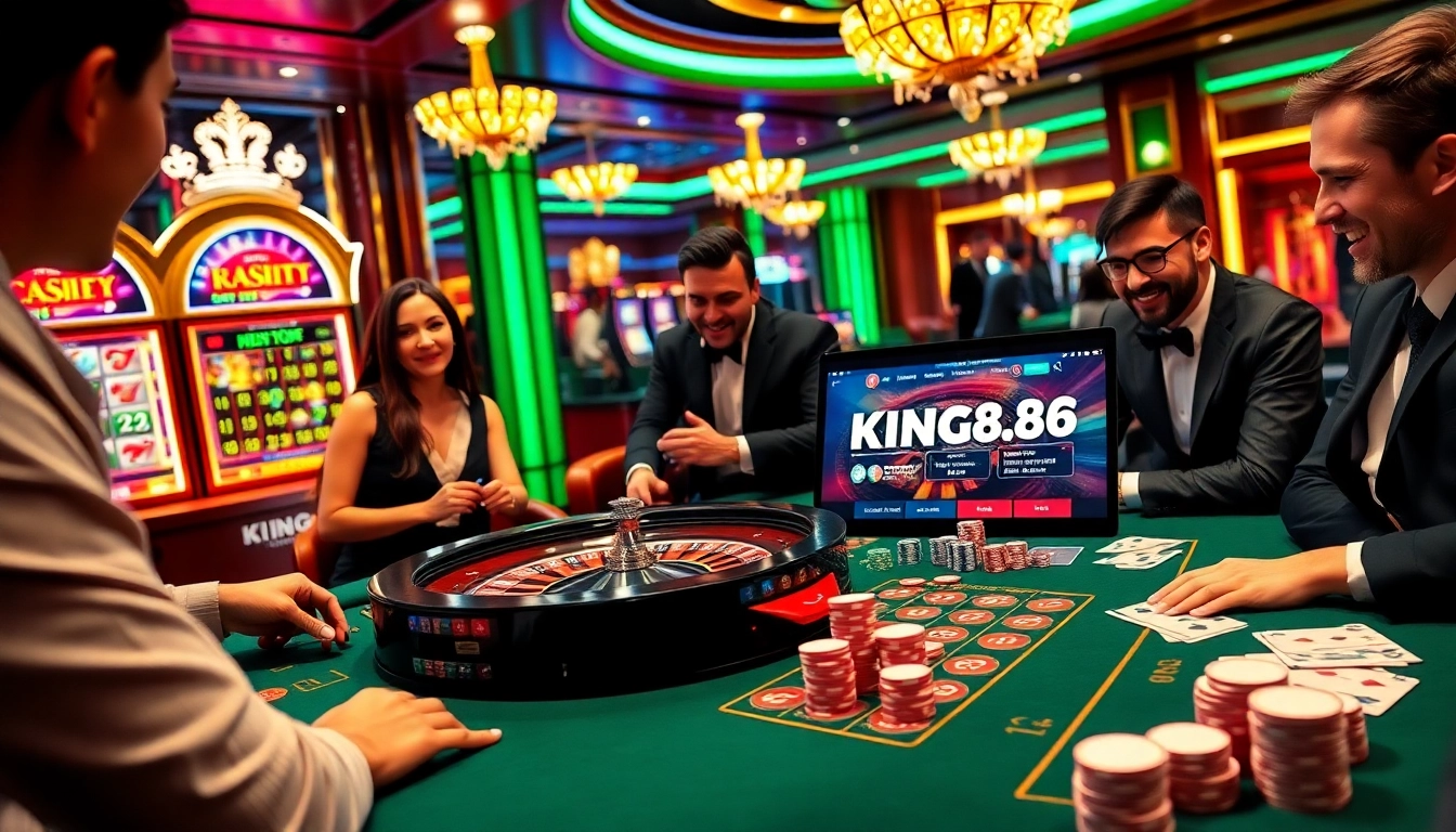 Experience the excitement of gambling at https://king88b.us.com/ with vibrant poker games and slot machines.