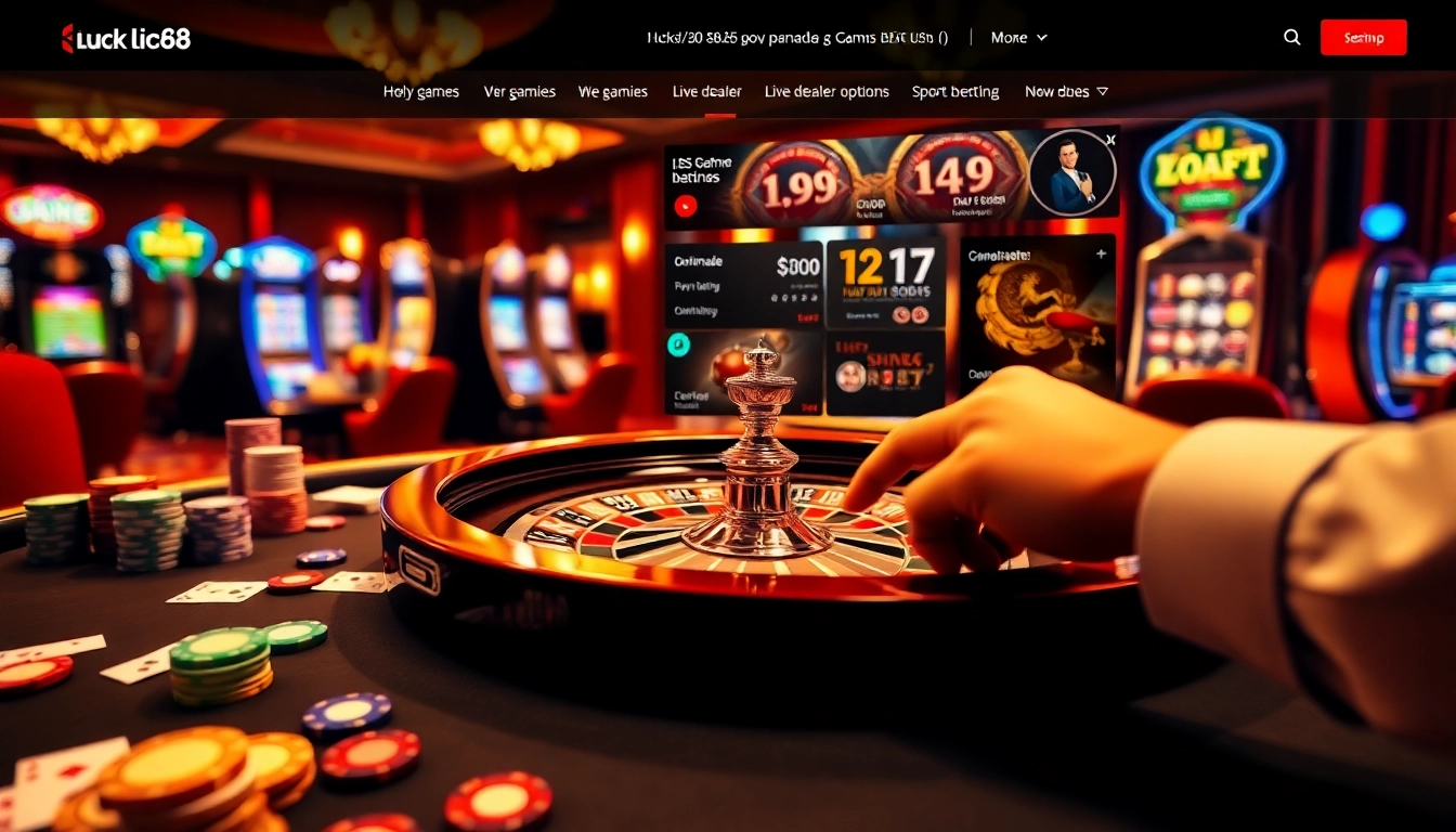 Experience thrilling bets and luxury at https://luck88com.net/ with vibrant casino elements and engaging visuals.