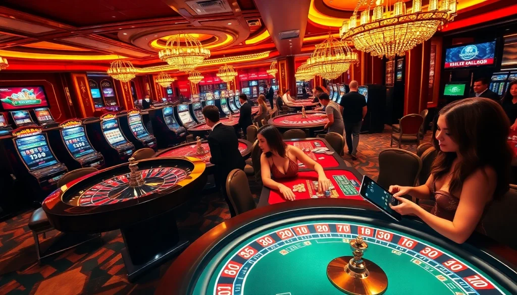 Players experiencing the thrill of gambling at 123win com casino tables filled with action and excitement.