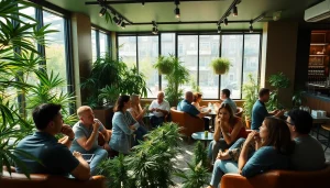 Experience the vibrant atmosphere of the Best Cannabis Clubs Madrid with cozy interiors.