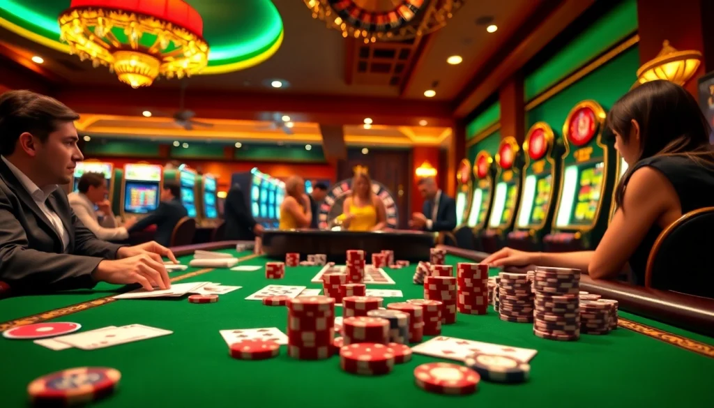 Experience the thrill of a luxurious gambling atmosphere at https://s80web.com/ with vibrant casino tables and eager players.