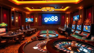 Players enjoying various games at go88 online casino, showcasing vibrant graphics and dynamic betting options.