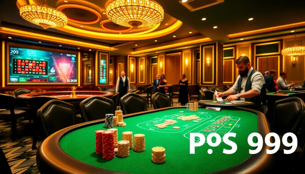 Pushing the limits of excitement with PS 99 poker chips in an upscale casino atmosphere.