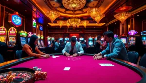 Engaging gameplay at siu88 casino featuring poker tables and vibrant casino elements.