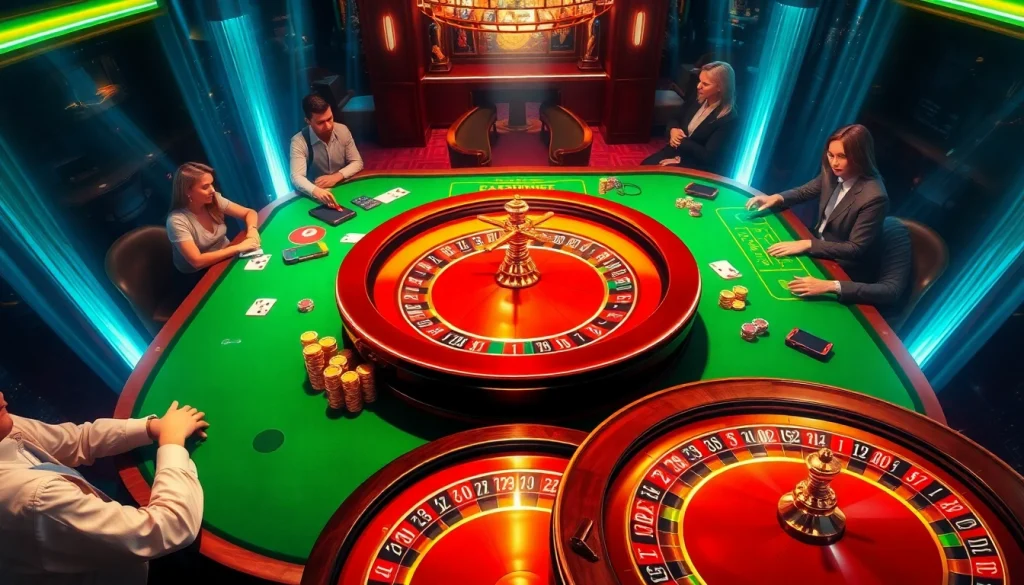 Experience the excitement at 789win's casino tables with vibrant colors and elegant games.