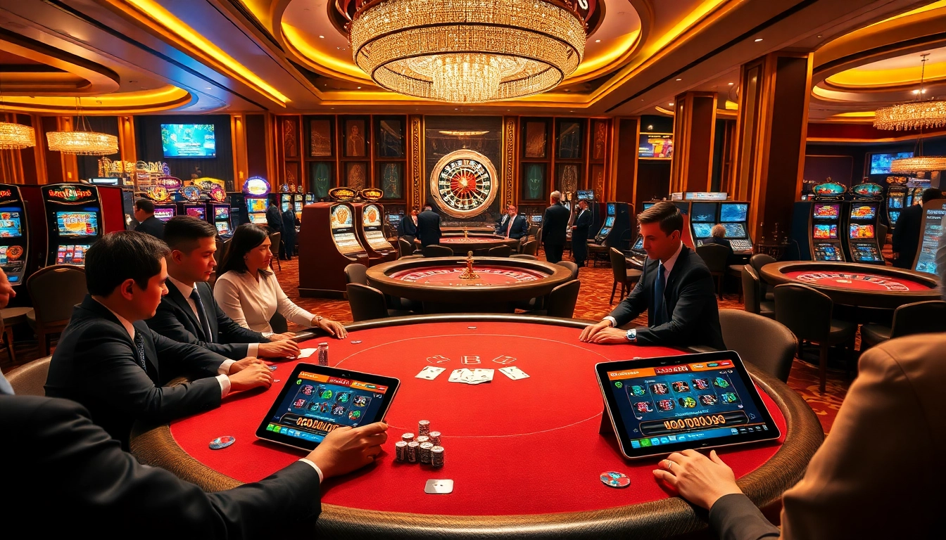 Experience exciting gaming at https://fly88seo.com/ with vibrant casino tables and engaged players.