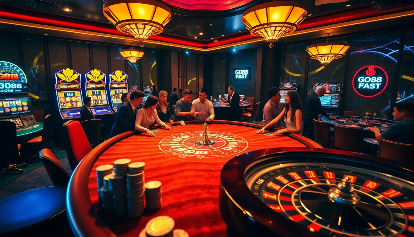 Experience thrilling moments at https://go88.fast/ with engaging poker tables and vibrant slot machines.