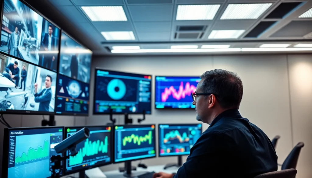 See how does CCTV analytics work through a professional analyst in a high-tech surveillance room.