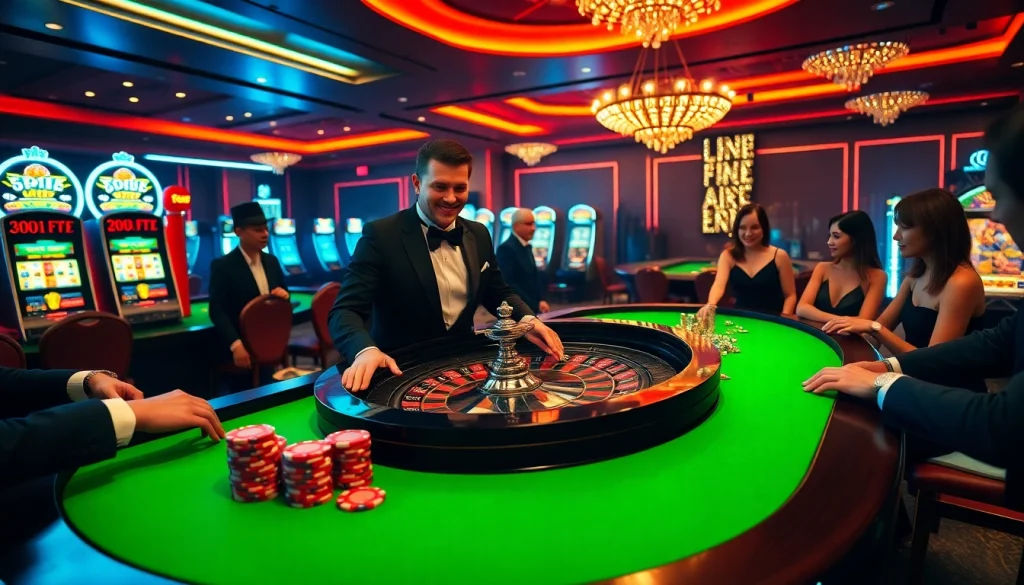 Engaging casino roulette table scene inviting players to নিবন্ধন করুন for exciting games.