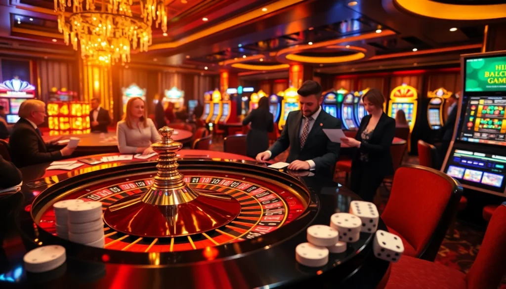 Experience the thrilling atmosphere of https://xx88.se.net/ with its luxury casino setting filled with roulette tables and excited players.