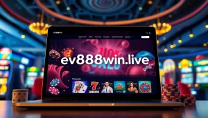Experience the excitement of online gaming at ev88win.live with a modern digital interface and casino ambiance.