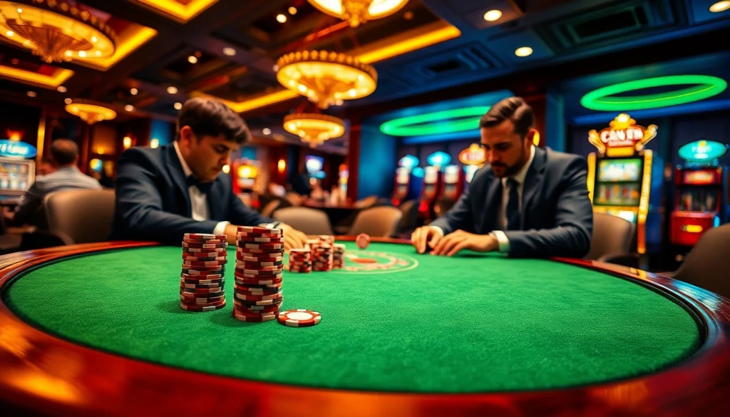 Engage in a high-stakes poker game experience at https://gg88.tech/, featuring professional players and vibrant casino ambiance.