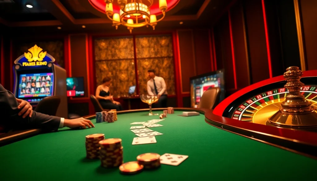 Experience the excitement of Nhà cái 79KING with professional players at a luxurious casino table.