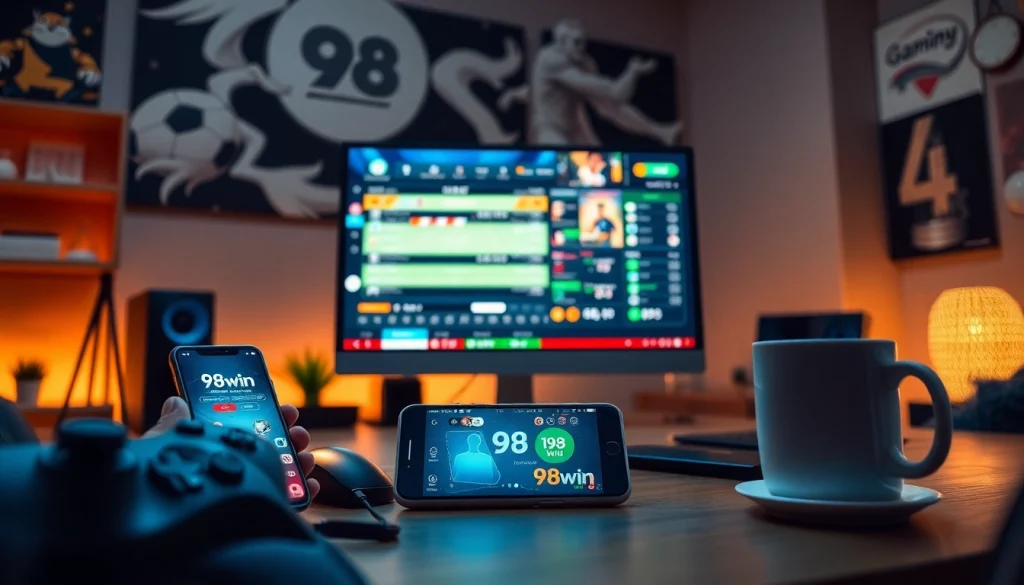Engaging online sports betting interface of 98winwin.live showcasing live events and user-friendly design.
