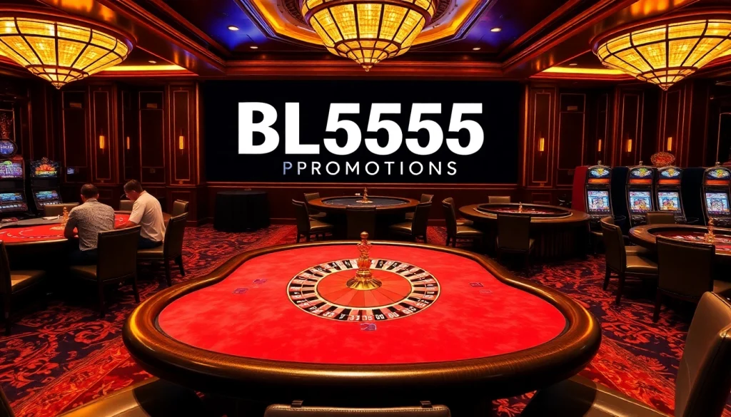 Experience thrilling bets at BL555 casino with vibrant tables and excited players.