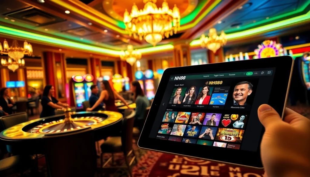 Gambling at NH88 with vibrant casino games and an inviting atmosphere.