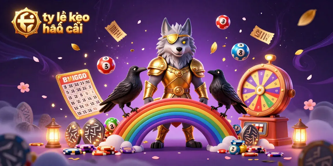 Experience the vibrant world of tỷ lệ kèo nhà cái as Odin and his ravens stand before a rainbow bridge of casino chips.