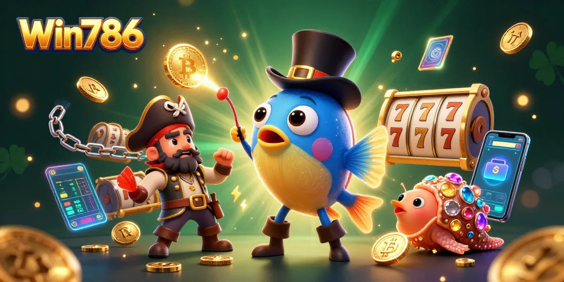 Experience the thrill of gameplay with Win786's exciting casino offers and vibrant game characters.