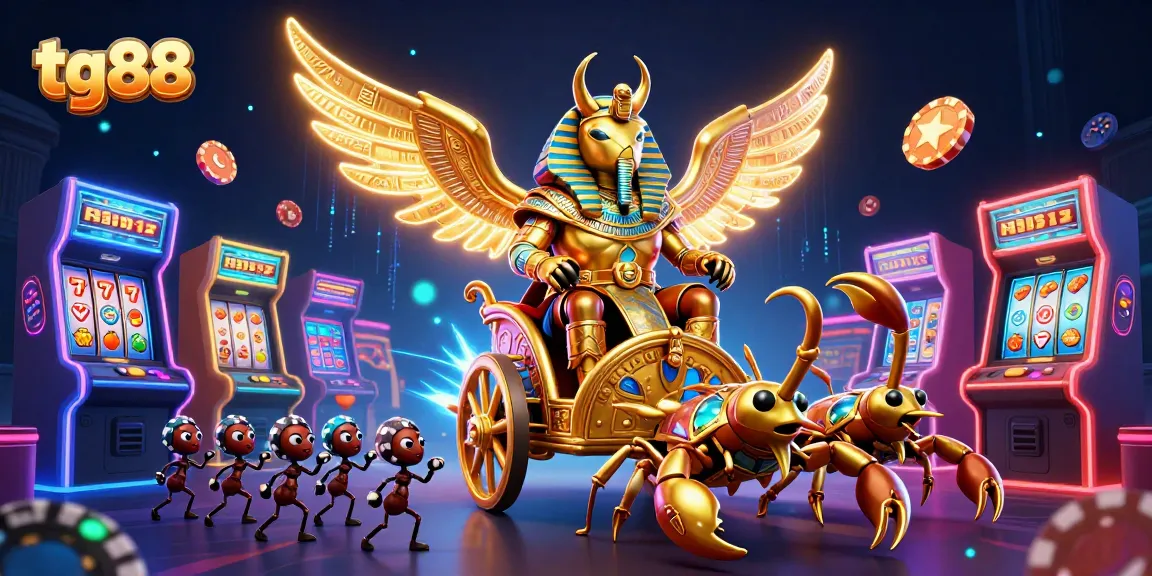 Engage with tg88's thrilling casino games featuring vibrant characters and nostalgic arcade elements.